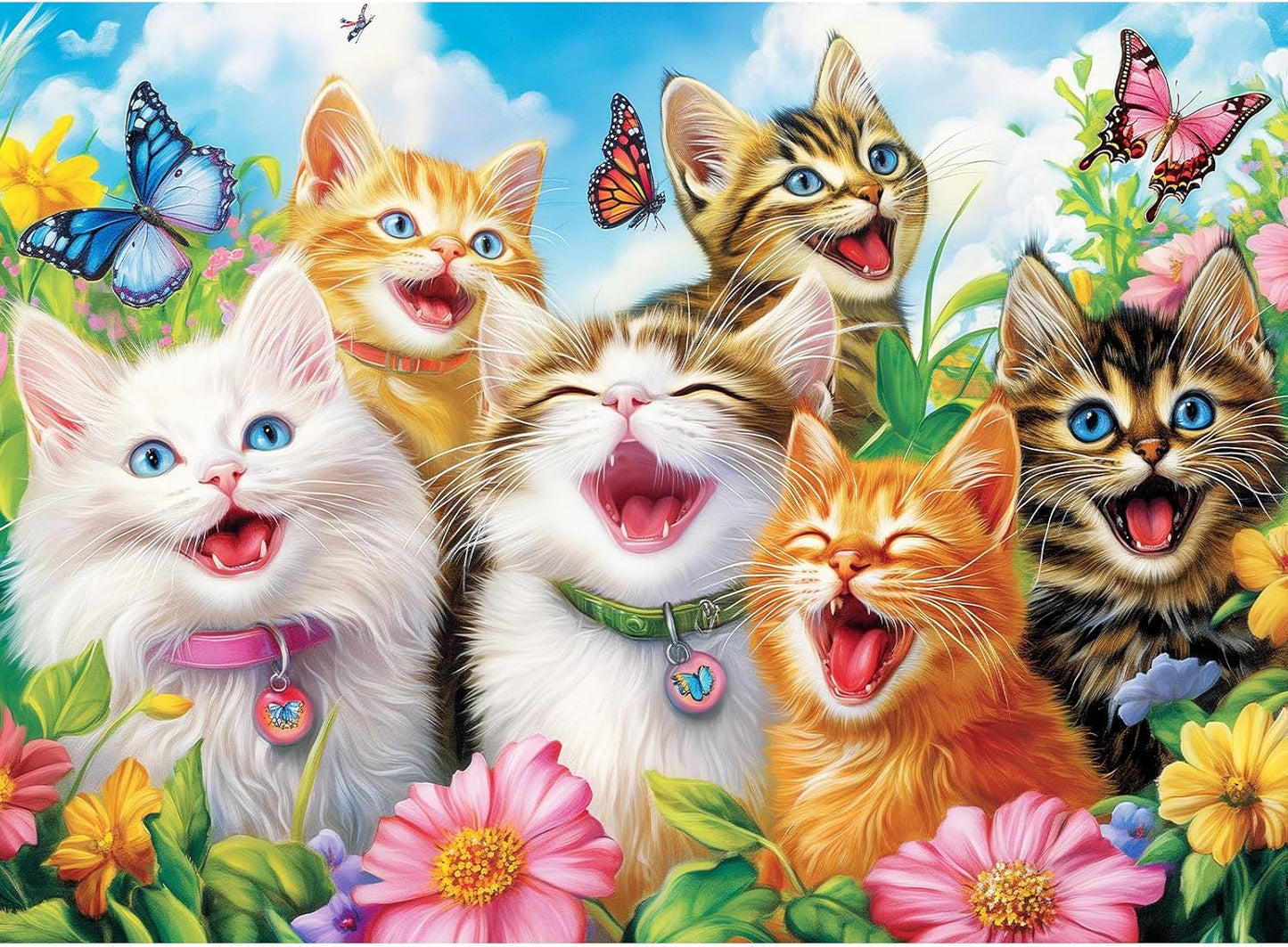 500 Piece Puzzles for Adults, Cat Family Dinner Large Piece Jigsaw Puzzle for Adults Seniors,Recycled Cardboard Puzzle 500 Piece,Family Activity Great Gift for Family Friends 20.5 * 15 in