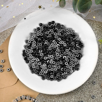 1500pcs 6mm Flat Round Spacer Beads Disc Loose Jewelry Making Beads for DIY Bracelet Necklace Earring Craft Supplies, Gold & Silver