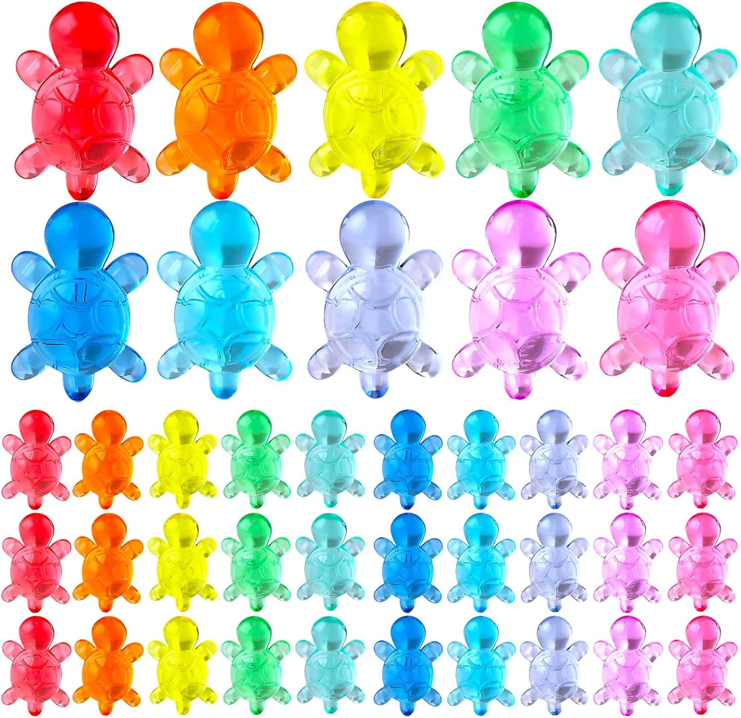 Niceup 360pcs Bear Mini Figurines to Hide, 0.6in Plastic Counting Sorting Bears Translucent Tiny Acrylic Resin Teddy Miniatures for Baby Shower Party Game Vase Fillers Classroom DIY Crafts