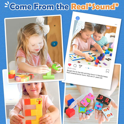 48PCS Magnetic Blocks for Toddlers Outdoor Toys, Large Magnetic Cube Toy for Sensory Montessori Education Preschool Magnet Toys for 3 4 5 6 Year Old Boys and Girls