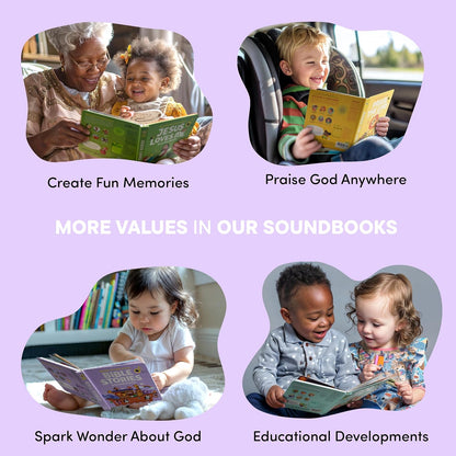 Dance with Jesus Christian Sound Books for Kids - 6 Bible Songs for Toddlers – Christian Gifts for Kids - Baby Bible for Baptism, Christening, Dedication Gifts, Sunday School, Preschool Homeschool