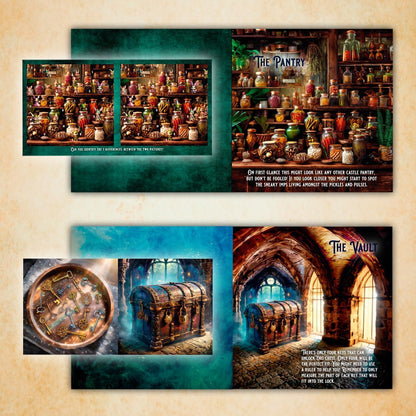 Talking Tables Enchanted Castle Escape Room Game for Kids, Rescue The Dragon, Puzzles, Clues, QR Codes., Music, Family Games, Adults, Brain Teaser Puzzles Ages 9+, 1-6 Players