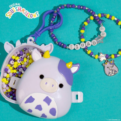 Original Squishmallows Archie The Axolotl Bracelet Kit, Friendship Bracelet Kit, Charm Bracelet Making Kit, Gifts for Girls, Squishmallows for Boys, Craft Kits