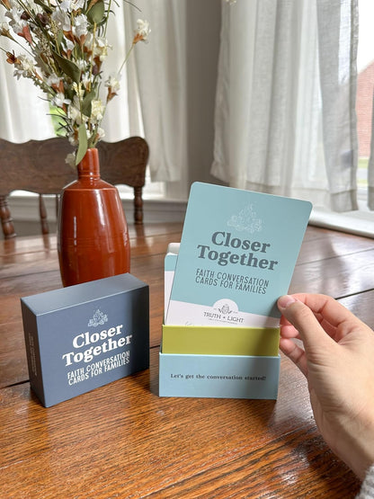 Closer Together: Family Conversation Cards for Christian Families to Deepen Connection, Strengthen Faith and Grow Spiritually