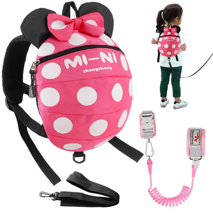 CZSYZCZS Toddlers Leash + Anti Lost Wrist Link Child Kids Safety Harness Kids Walking Wristband Assistant Strap Belt (pink)