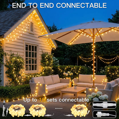 suddus String Lights for Bedroom, 66ft 200 Led Connectable Globe String Lights Indoor, Hanging Fairy Lights Plug in with Remote for Kids Room Dorm Classroom Outdoor Christmas Tree Decor, Warm White