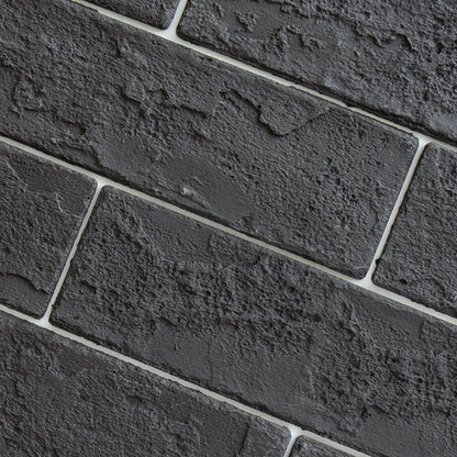 100 Whitewash Grey Faux Brick Wall Tiles, 3D Thin Brick Veneers for Bedroom, Bathroom, Kitchen, Fireplace and Fence Wall Panels (14.2 sq ft)