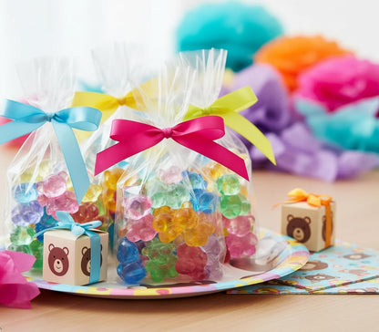 LAIDANLA Mini Resin Bears, Tiny Plastic Animals to Hide Small Bears Bulk for Counting Miniature Landscape Bear Party Favors Gifts Easter Egg Vase Filler Bear Figures Cute Trinkets Desk 200 Pcs