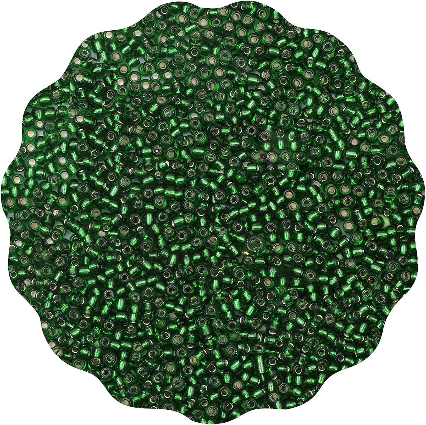 10100 Pcs Size 11/0 Glass Seed Beads, 2 mm Dark Green Small Mini Spacer Loose Pony Beads for Jewelry Making and DIY Crafts - Colors A