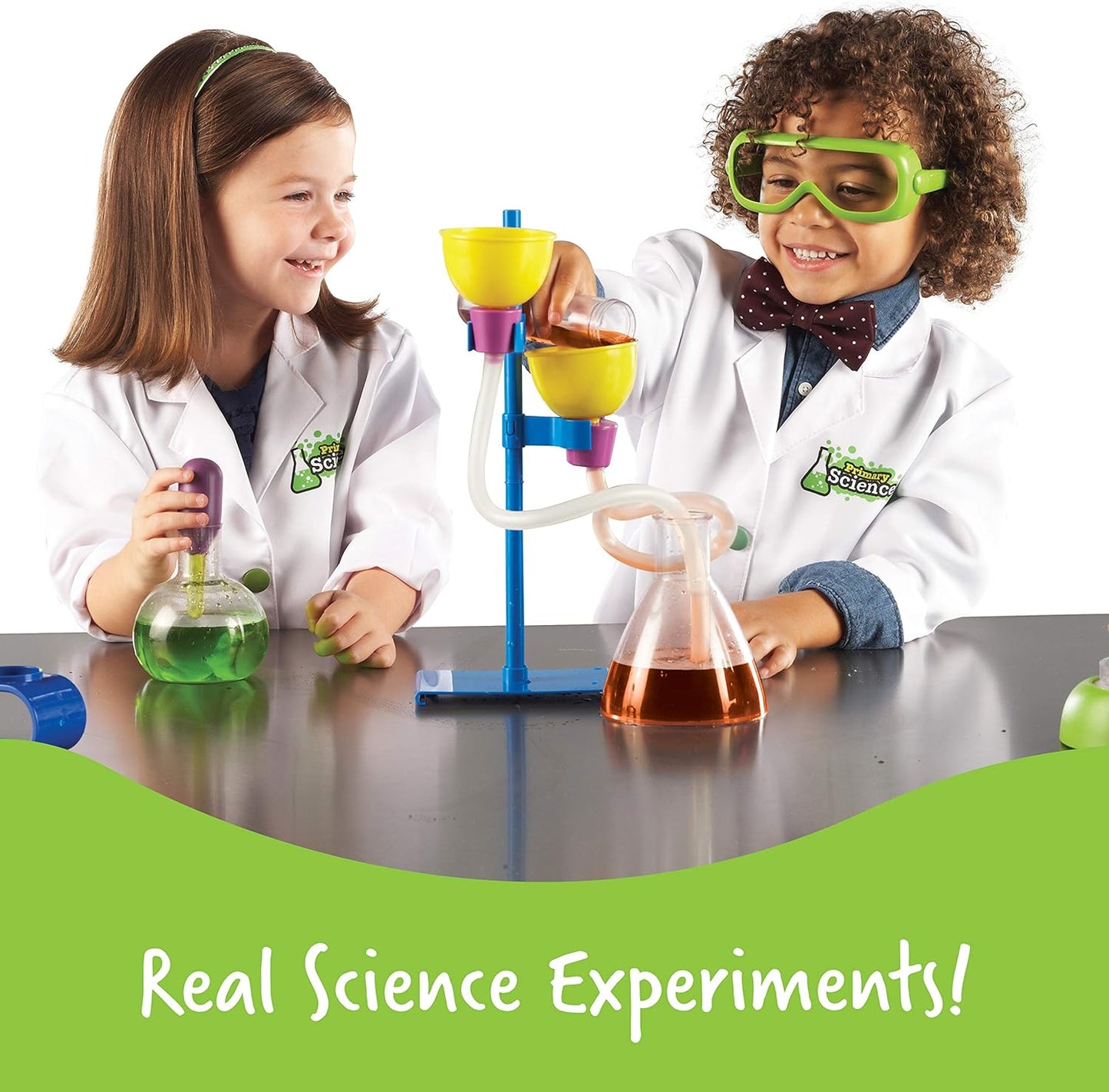 Learning Resources Primary Science Deluxe Lab Set - 45 Pieces, Ages 3+, Experiments for Kids, STEM Toys, Sensory Tube, Microscope for Students