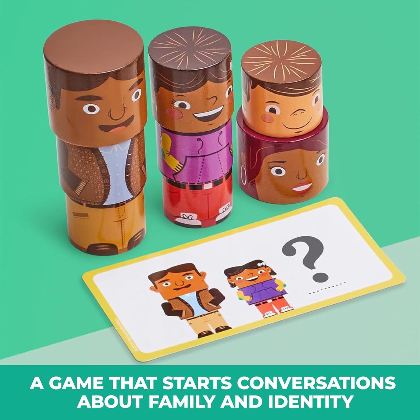 16-Piece Multiracial Magnetic Friends Play Set, Wooden Diversity Building Blocks for Kids, Multicultural Dolls for Creative Play & SEL Development – Ages 1+