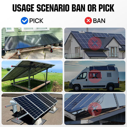ECO-WORTHY Upgraded Solar Ground Mount Adjustable Multi-Pieces Solar Panel Mounting Brackets Kit System for 4pcs 200W/3pcs 300W/2pcs 400W Solar Panels for Ground,Open Space, Cabins and Backyard Sheds