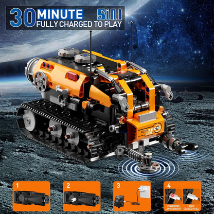 5in1 STEM Building Toys for Kids 6-14, Remote & APP Controlled Mech Robots/Heavy Tanks/Tracked Racer STEM Building Kit for Kid Science Learning, 552 Pcs DIY Erector Sets Gifts for Boys & Girls