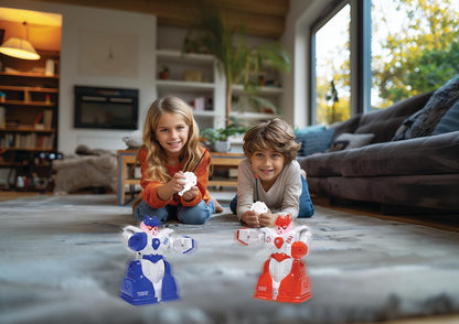 LEXiBOOK Powerman Max - Remote Control Walking Talking Toy Robot STEM Programmable Dances Sings Telling 10,000 Stories 300+ Learning Quiz Shooting Discs and Voice Repeat for Kids 4+ - ROB80EN, White