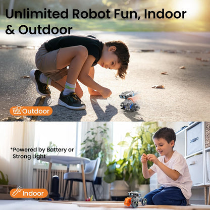 Solar Robot Building Kit STEM Gift for Boys Aged 8-13, DIY 15-in-1 Educational Science Building Toy, Solar or Battery Powered Robotic Set for Children Birthday with 212 Pieces