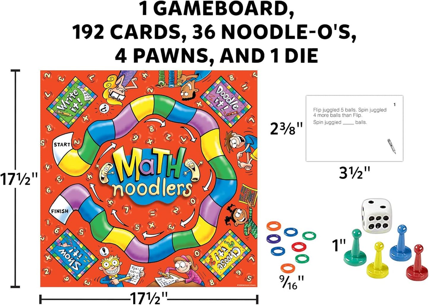 Edupress Math Noodlers Game, Grades 2-3 (EP62350), Multi