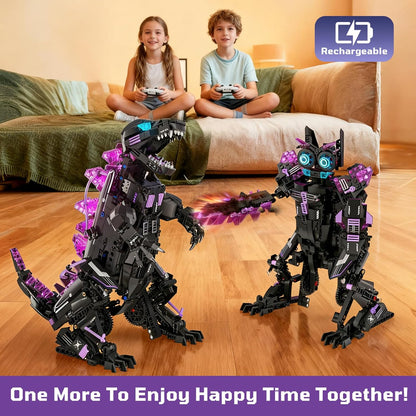 DOLIVE STEM 5 in1 Dinosaurs Building Kits for Kids Ages 8-14, Remote Control and App Controlled Dinosaur Figures Toy, Birthday Gift for 8 9 10 11 12+ Years Old