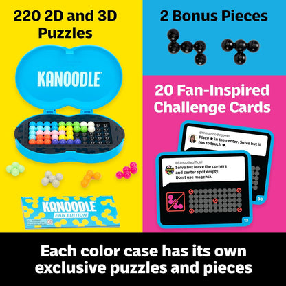 Educational Insights Kanoodle Fan Edition - 20th Anniversary (Magenta) - 3D Puzzles for Kids, Teens, and Adults, Brain Teasers for Kids 8-12, Challenging Logic Puzzles, Single Player Puzzle Toys