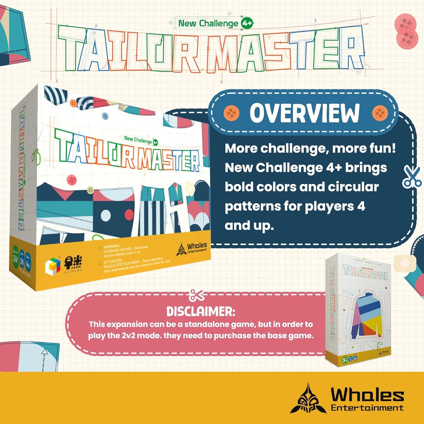 Whales Entertainment |Tailor Master Board Game for Kids 3 +| Family Game Night | Memory Matching Card with Bell Tap| Educational and Fun for Preschool,Toddlers and Parents|Helps Improve Concentration