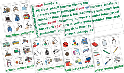 BARKER CREEK Learning Magnets, for Children, Picture Communication Symbol Magnets - High-Frequency Verbs & Companion Word Magnets (3000)