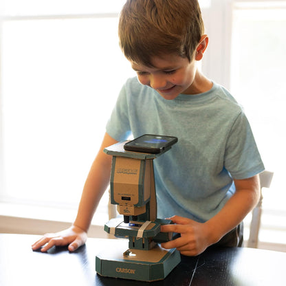 Carson Optigami Educational Kids Science Kit STEM DIY Cardboard Microscope for Kids (OG-100) Small