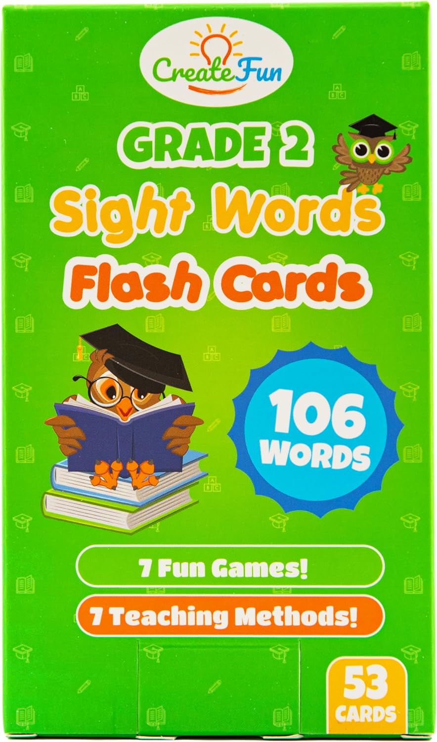 106 Sight Words Flash Cards Pre K for Ages 3-4, Dolch & Fry Sight Word Reading Games, Homeschool Supplies for Preschool with 7 Educational Game Ideas