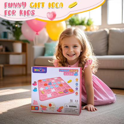 STEM Logic Road Builder Toys: Board Games Toys for 5 Year Old Kids, Montessori Brain Teaser Puzzles Educational Learning Activities Toy for Kid Ages 3 4 6-8 12 Boys Girls Gifts (Orange 32PCS)
