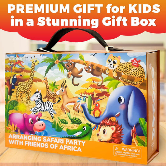 QUOKKA Giant Floor Puzzles for Kids Ages 3-5 - 2x3 Feet 48 Piece Large Puzzles for Kids Ages 4-8 - Educational Toys for Boys and Girls - Toy Gift Activities Africa Version 2