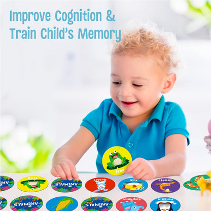 SpriteGru Memory Alphabet Matching Game(26 Pairs of 52 Pieces), Capital Letter Matching Game Cards Educational Toy for Toddlers
