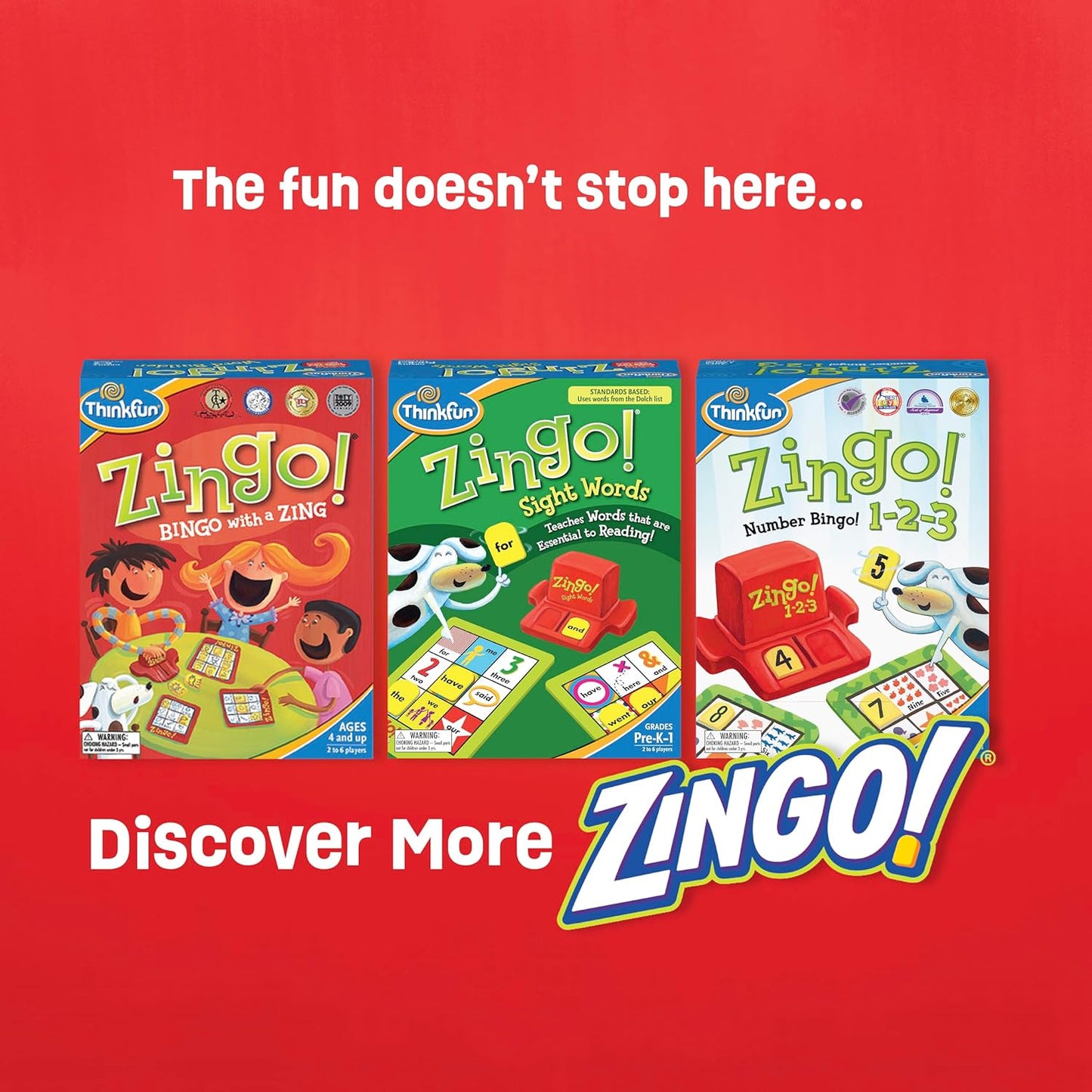 ThinkFun 7706-T Zingo Word Builder Early Reading Game - Award Winning Game for Pre-Readers and Early Readers
