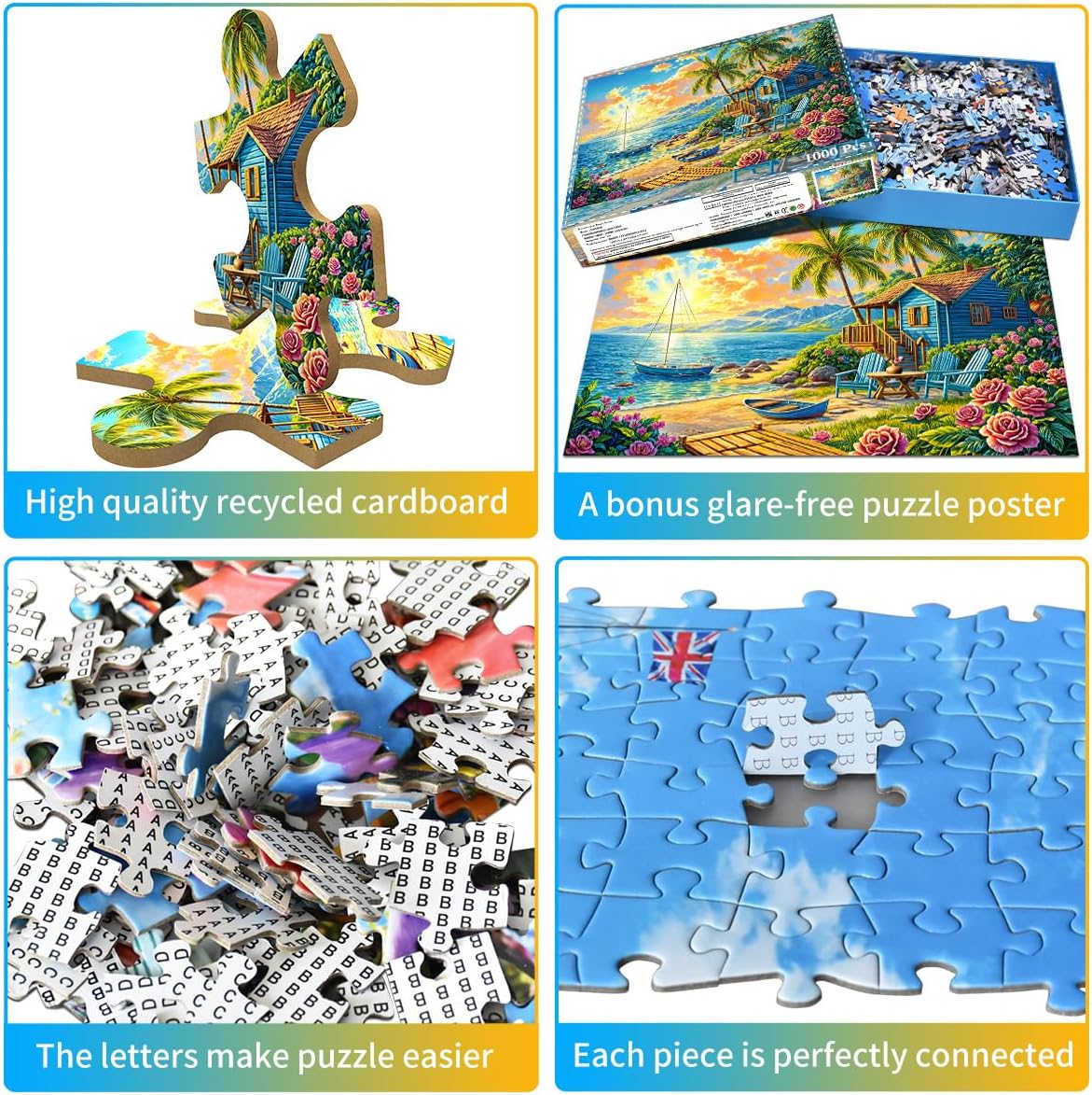Jigsaw Puzzles for Adults 1000 Piece Puzzle for Adults 1000 Pieces Puzzle 1000 Pieces-Idyllic Rural Summer Landscape