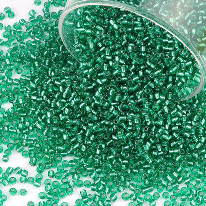 10100 Pcs Size 11/0 Glass Seed Beads, 2 mm Dark Green Small Mini Spacer Loose Pony Beads for Jewelry Making and DIY Crafts - Colors B