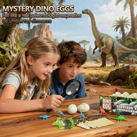 Dinosaur Eggs Toys Dig Kit, 24 Dino Eggs, Dinosaur Toy for Kids, Science STEM Dinosaur Eggs for Birthday and Easter Gift, Easter Basket Stuffers, for Boys Girls Age 3+