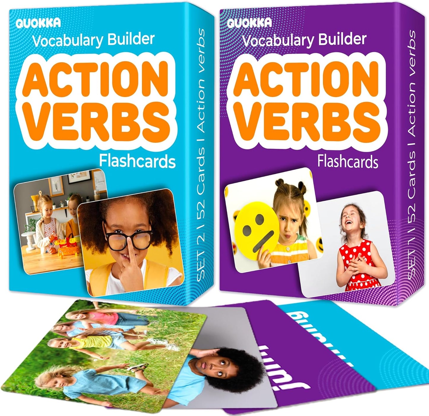 QUOKKA 104 Noun Flash Cards Set – Kids and Adults Vocabulary Builder for ABA Therapy, Early Childhood Education, and ESL Teaching – Picture Cards for Speech Therapy and Vocabulary Building Activities