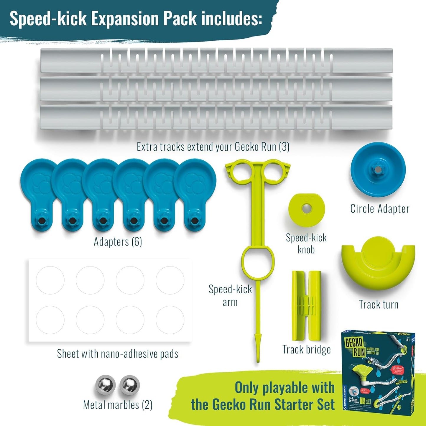 Gecko Run: Marble Run Snake Expansion Pack