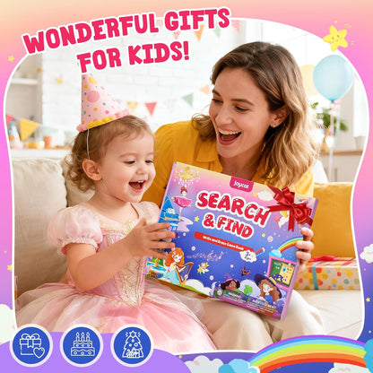 JoyCat Search and Find Activity Books, Animal Preschool Learning Activities for Toddlers & Kids, Travel Toys for Road Trip Car and Airplane, Busy Toy, Educational Game Gifts for Boys Girls Ages 3-5