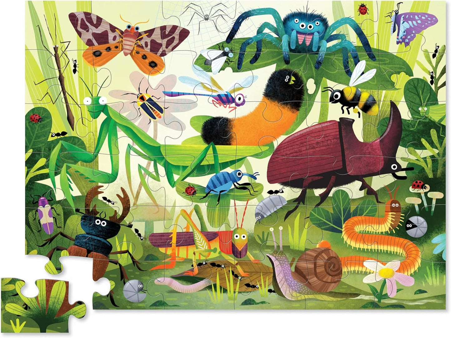 Crocodile Creek 36-Piece Jigsaw Floor Puzzle - Shark Reef - for Kids Ages 3-5 - Heavy-Duty Shaped Box for Storage - 24" W x 18" H Finished