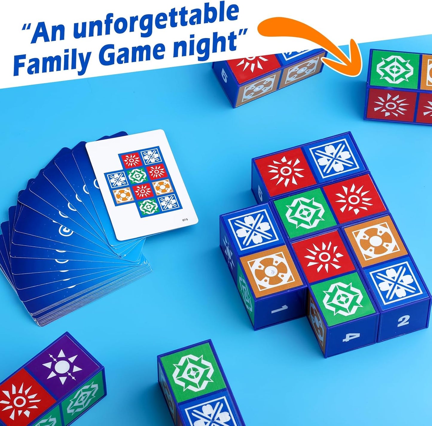 Puzzle Matching Games, Block Puzzle Games, Visual Recognition Matching Board Game, Family Night Board Game to Develop Kids Problem Solving Skills (Style A)