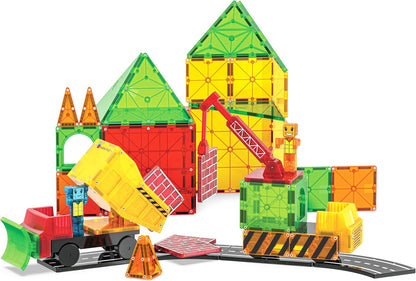 Magna-Tiles Builder XL 50-Piece Magnetic Construction Set, The Original Magnetic Building Brand