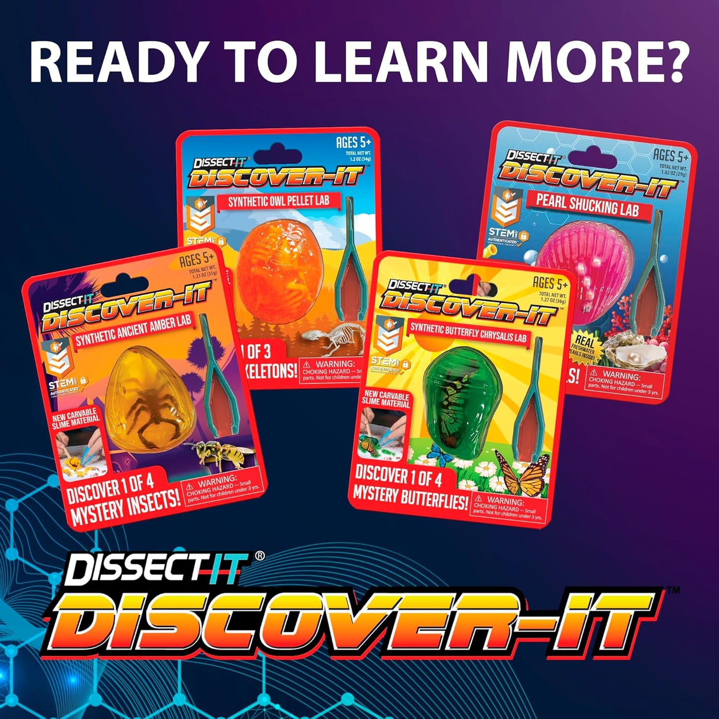 Dissect-It Discover-It Dinosaur Dig Kit, Dissecting Gel Kids Science Kit Project to Learn Anatomy, STEM Toys for Ages 6 and Above