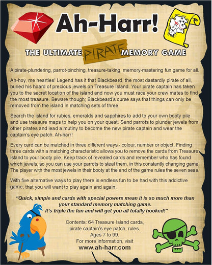 Ah-HARR! - The Ultimate Pirate Memory Matching Card Game for Kids and Adult Pirates