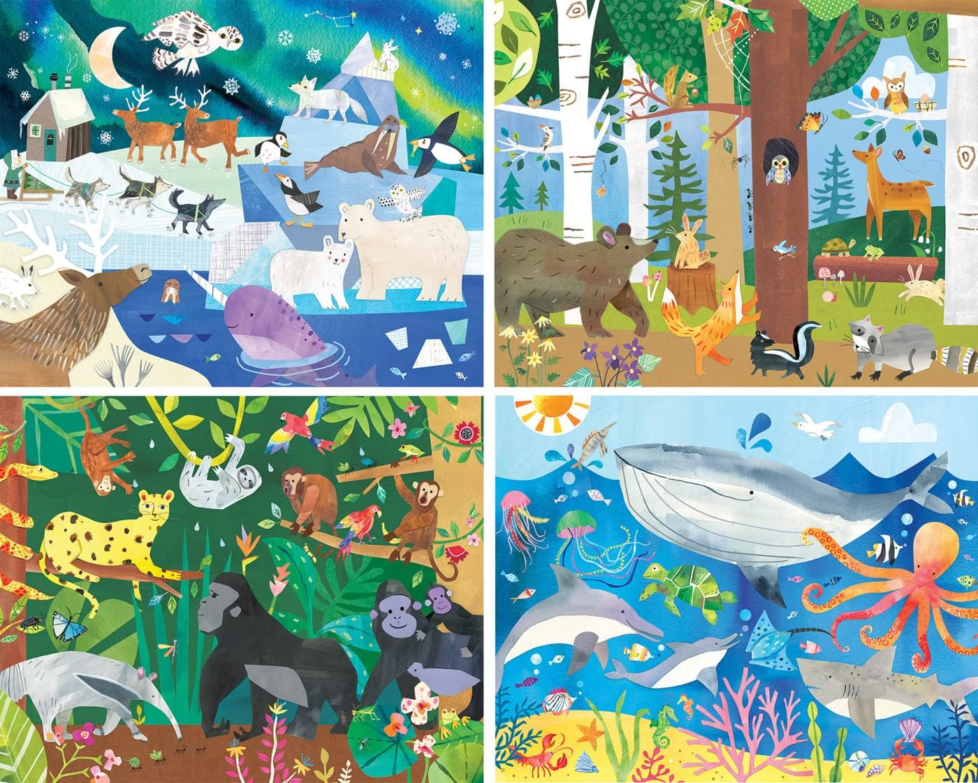 MasterPieces Puzzle Set - 4-Pack 24 Piece Jigsaw Puzzle for Kids - Sesame Street 4-Pack - 8"x10"