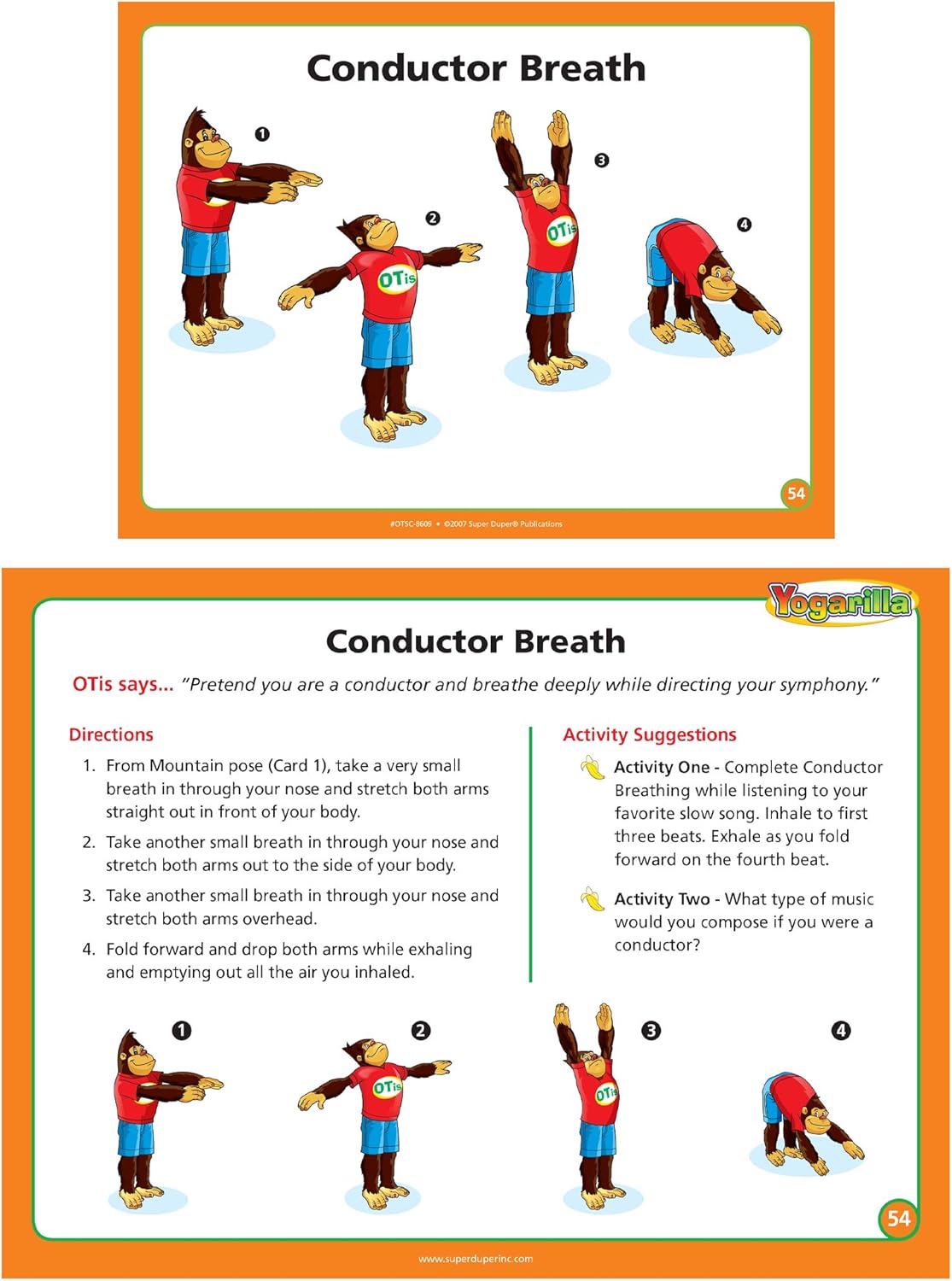 Super Duper Publications | Yogarilla® Exercise and Activities Yoga Fun Deck | Occupational Therapy Flash Cards | Core Strength and Balance Training | Educational Learning Resources or Children