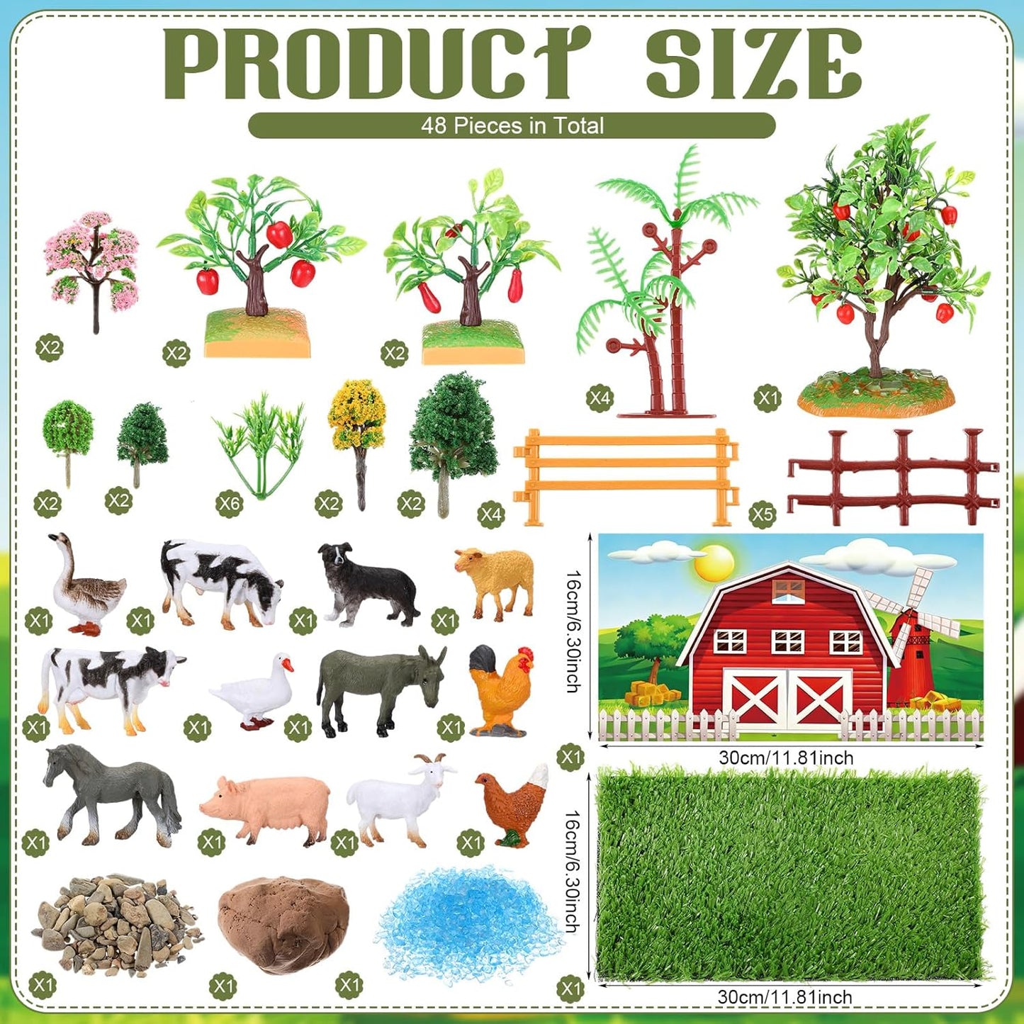 Teyva Daily 48 Pcs Dinosaur Diorama Kit Habitat Project Box Set 3D Dinosaurs Diorama Supplies Include Dinosaurs Model Figures & Eggs Volcano Artificial Trees with Cardboard for DIY Crafts Gifts