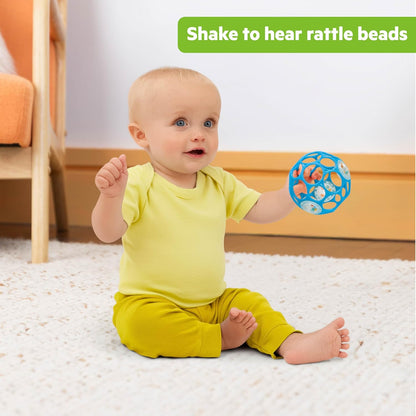 Bright Starts Oball Musical Toy, Jingle & Shake Pal, BPA-Free Easy-Grasp Baby Rattle Toy, Ages Newborn+