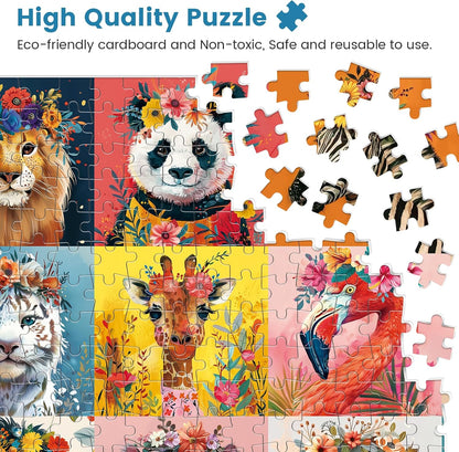 500 Piece Puzzles for Adults, Cat Family Dinner Large Piece Jigsaw Puzzle for Adults Seniors,Recycled Cardboard Puzzle 500 Piece,Family Activity Great Gift for Family Friends 20.5 * 15 in