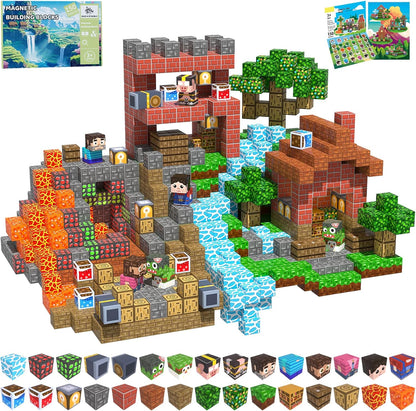 Magnetic Blocks Toys for Kids, 100 PCS Building Blocks Cubes, Stacking Magnetic Tiles Toys for Kids Toddlers Boys Girls Ages 3 4 5 6 7 8-12 Birthday Gifts Party Supplies (Underworld)