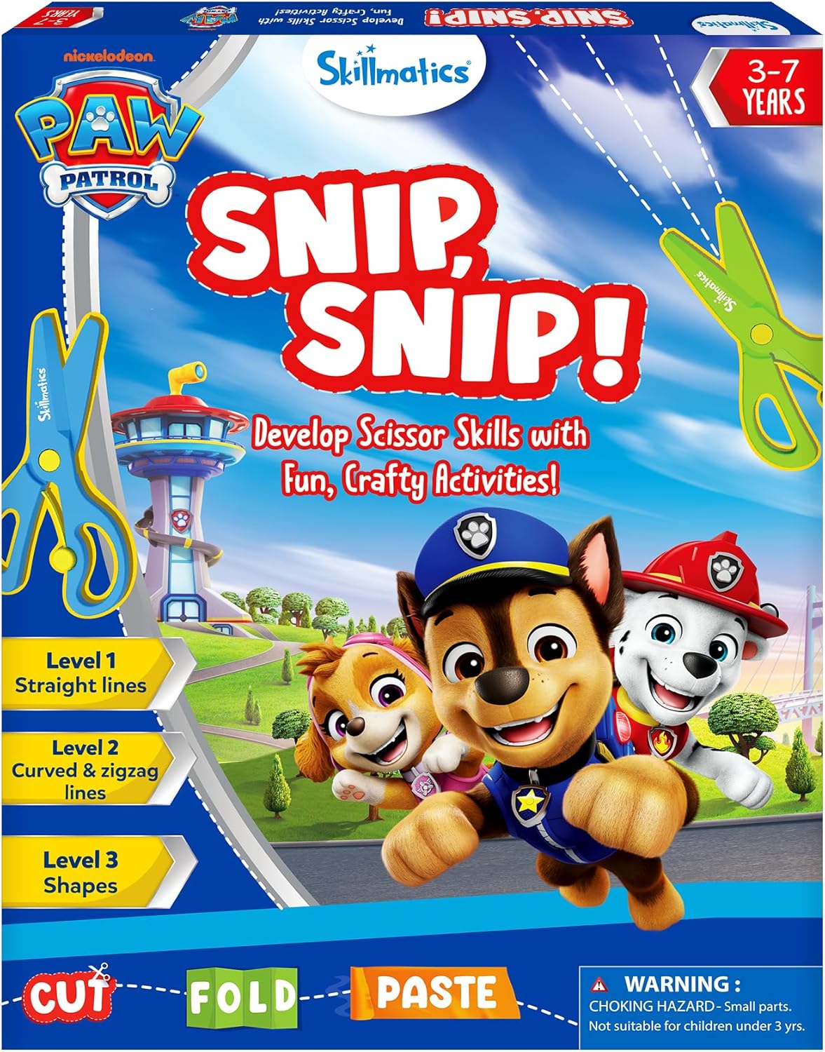 Skillmatics Scissor Skills Activity Book - Snip Snip, 25 Cutting Activities for Preschoolers, Felt Craft Kit, 2 Child-Safe Scissors, Fine Motor Skills, Screen-Free Fun, Gifts for Kids Ages 3-7