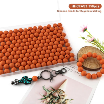 65Pcs 19mm Silicone Beads for Keychain Making Bracelet Necklace, Bulk Round Silicone Beads for Pens（Christmas Green） - Colors B