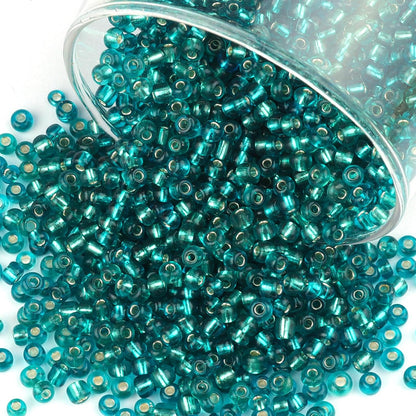 10100 Pcs Size 11/0 Glass Seed Beads, 2 mm Dark Green Small Mini Spacer Loose Pony Beads for Jewelry Making and DIY Crafts - Colors A